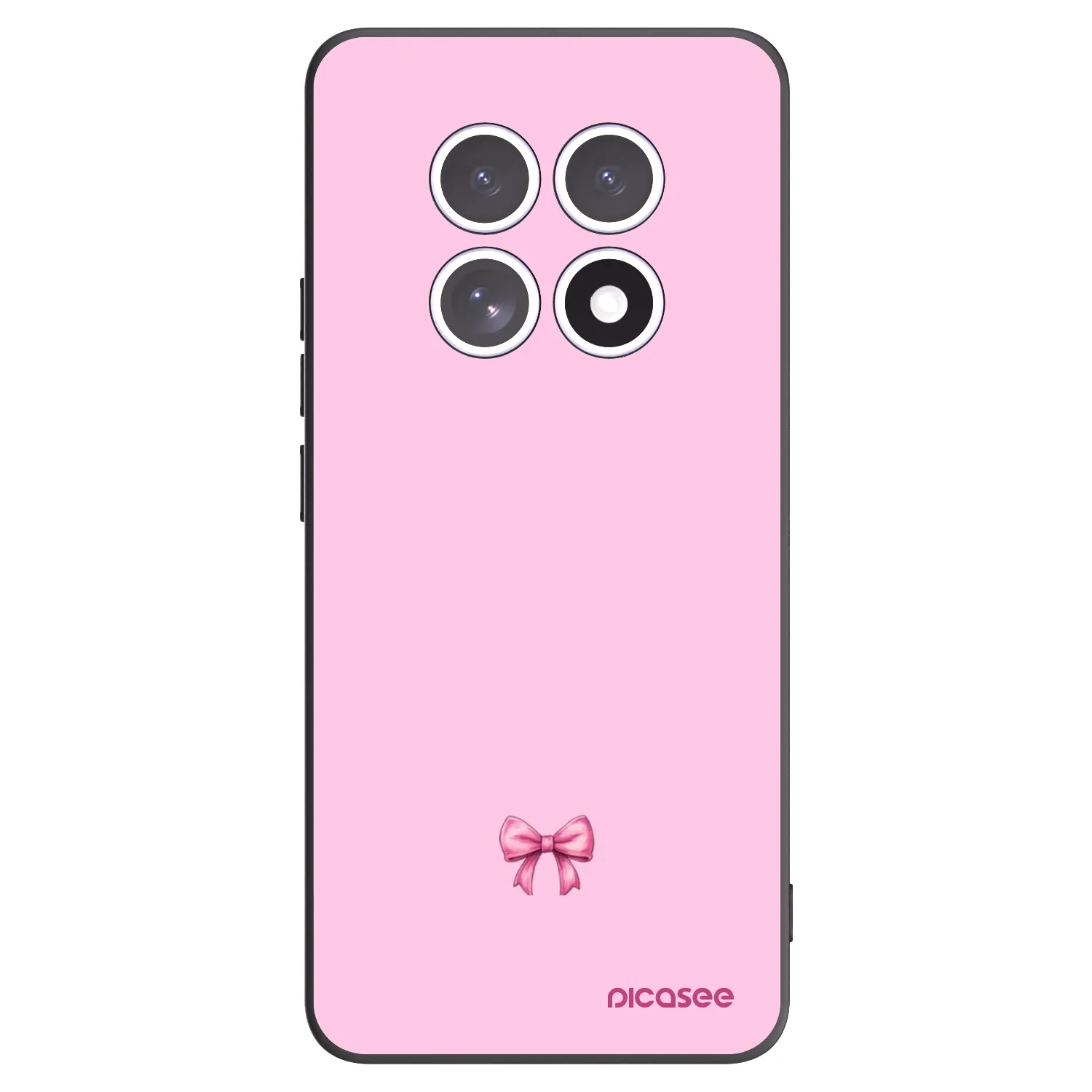 Picasee silikonowe czarne etui na Xiaomi Redmi Note 15 4G - Blush bow