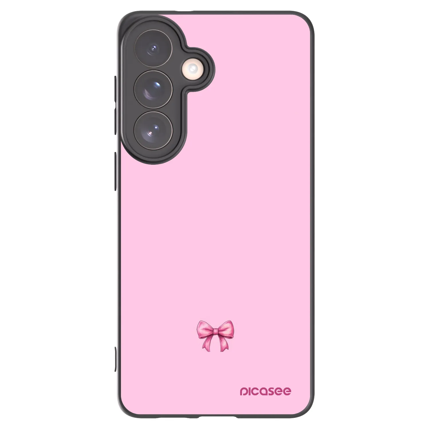 Picasee silikonowe czarne etui na Samsung Galaxy S26+ - Blush bow