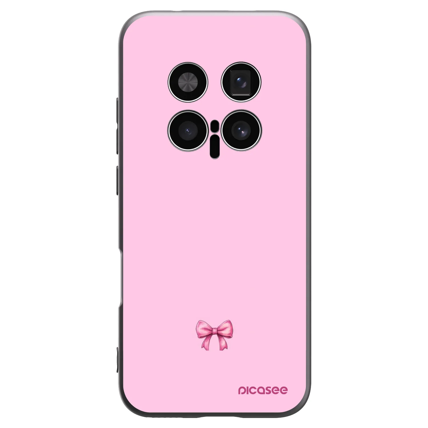 Picasee silikonowe czarne etui na Honor Magic8 Pro 5G - Blush bow