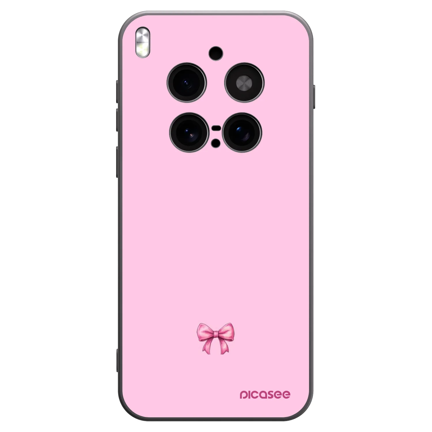 Picasee silikonowe czarne etui na Vivo X300 Pro - Blush bow