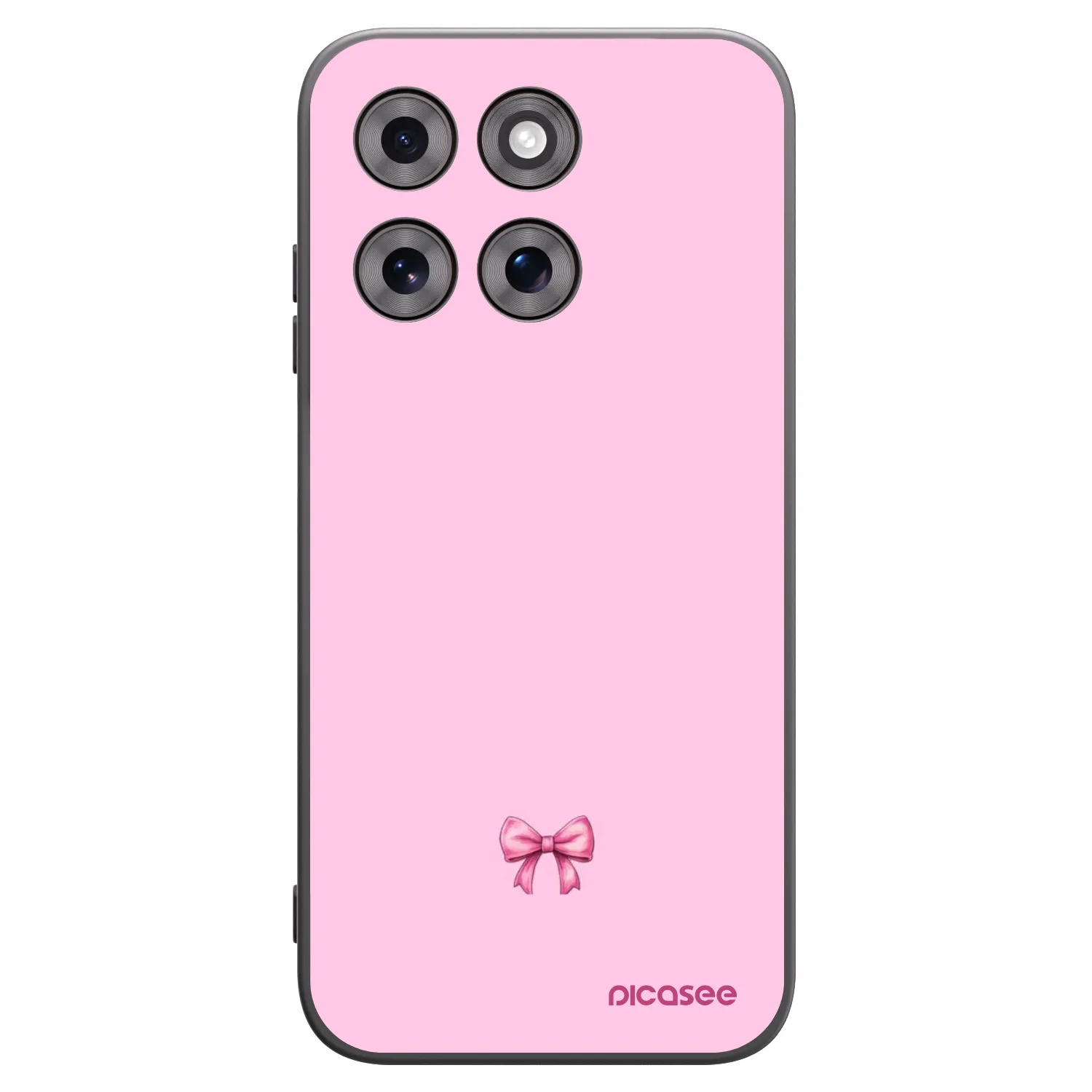 Picasee silikonowe czarne etui na Motorola Moto G77 - Blush bow