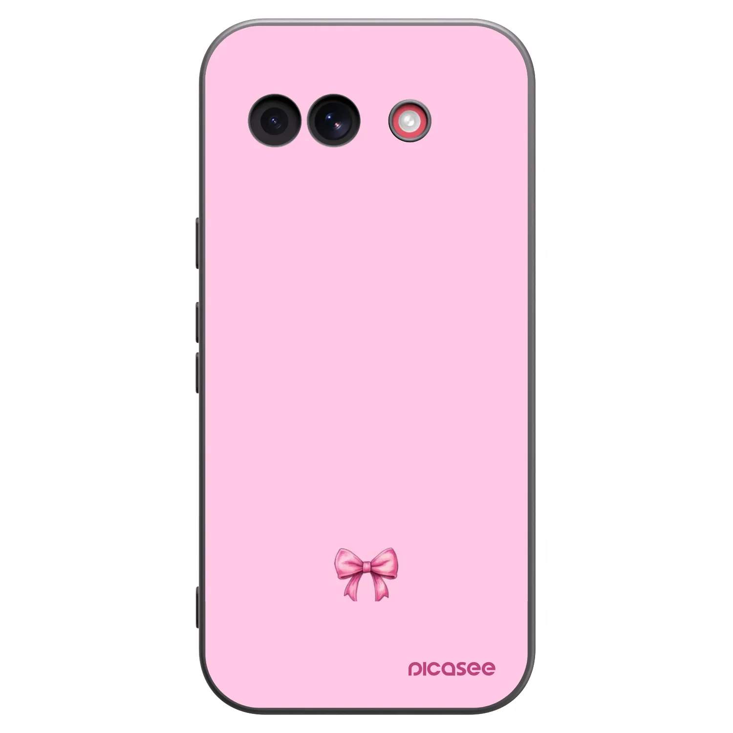 Picasee silikonowe czarne etui na Google Pixel 10a - Blush bow