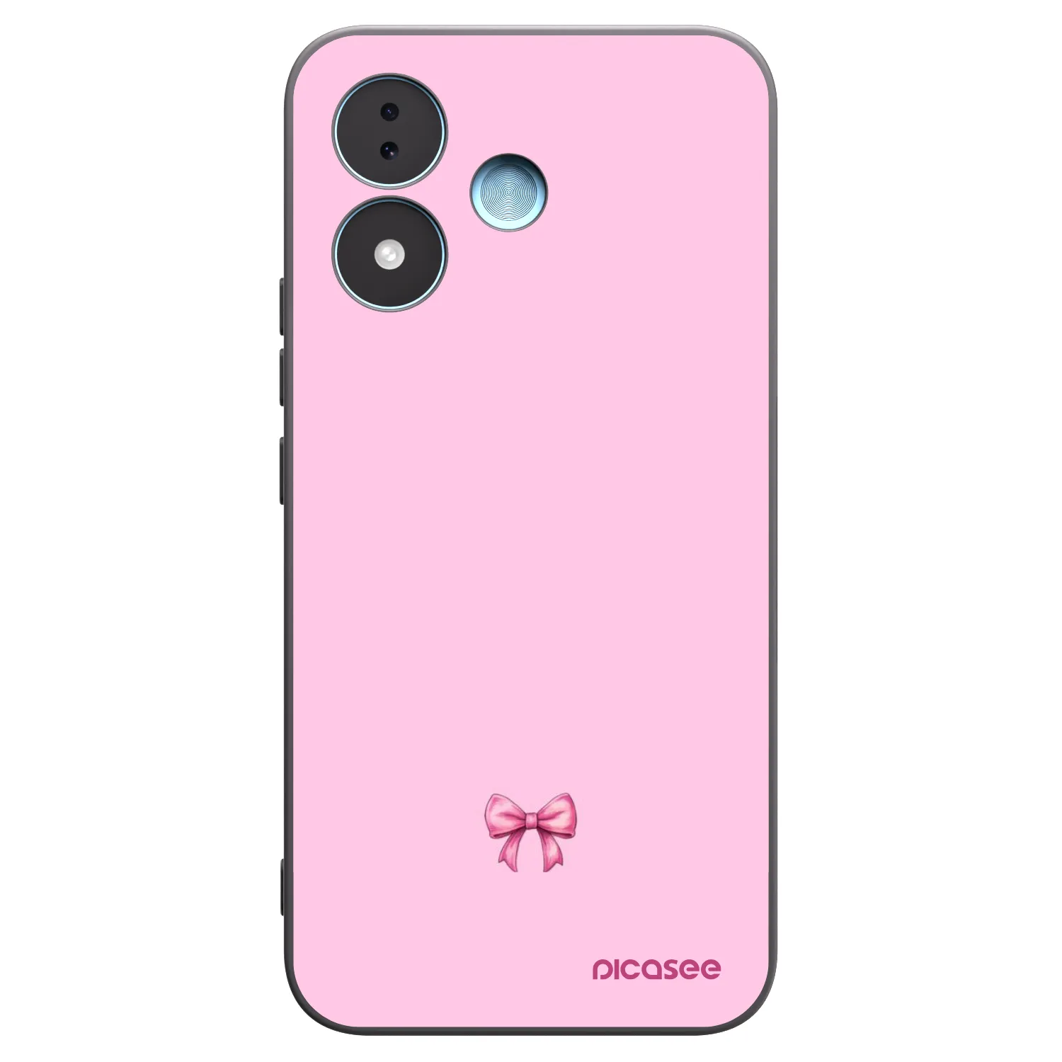Picasee silikonowe czarne etui na Xiaomi Redmi Note 17 5G - Blush bow