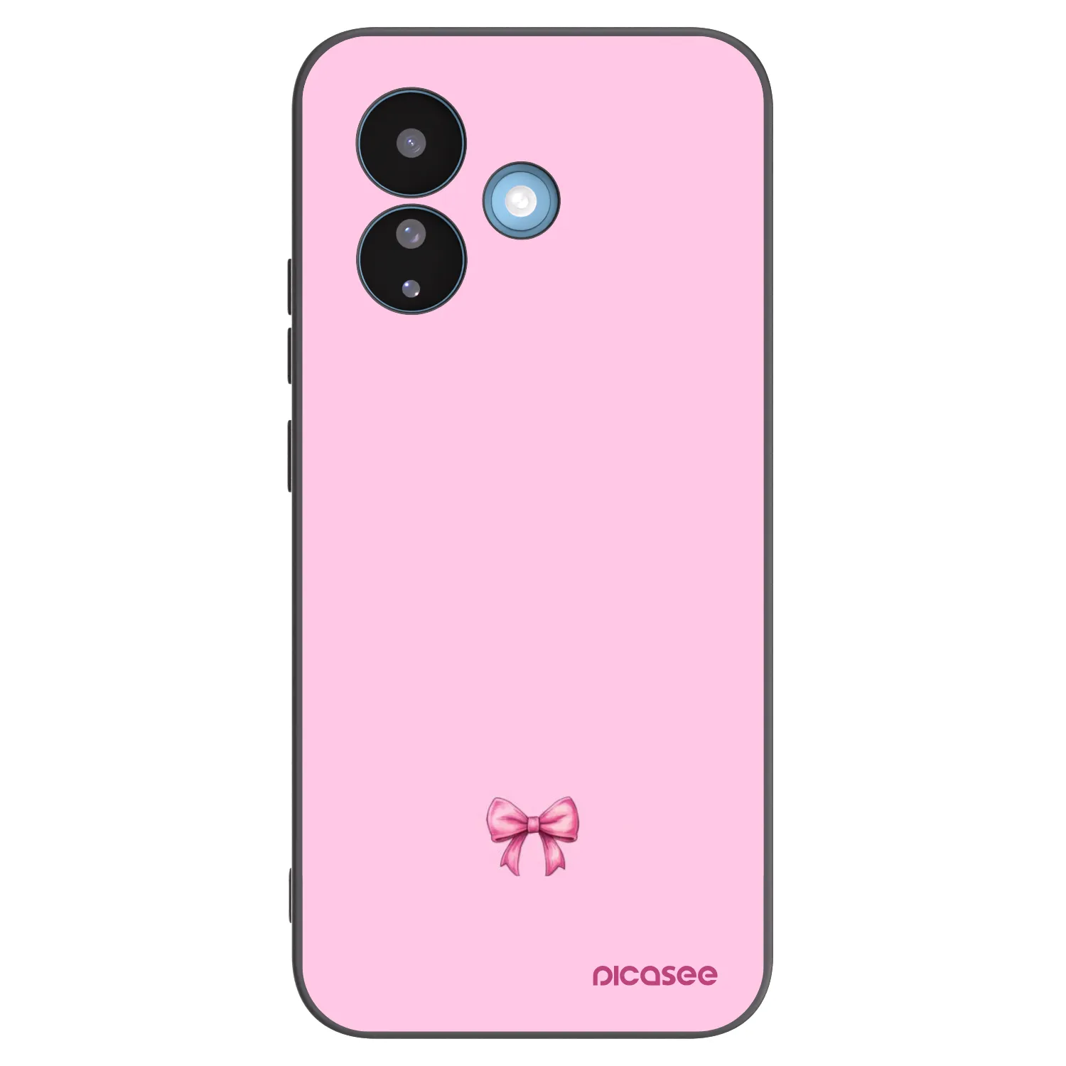 Picasee silikonowe czarne etui na Xiaomi Redmi Note 17 Pro 5G - Blush bow