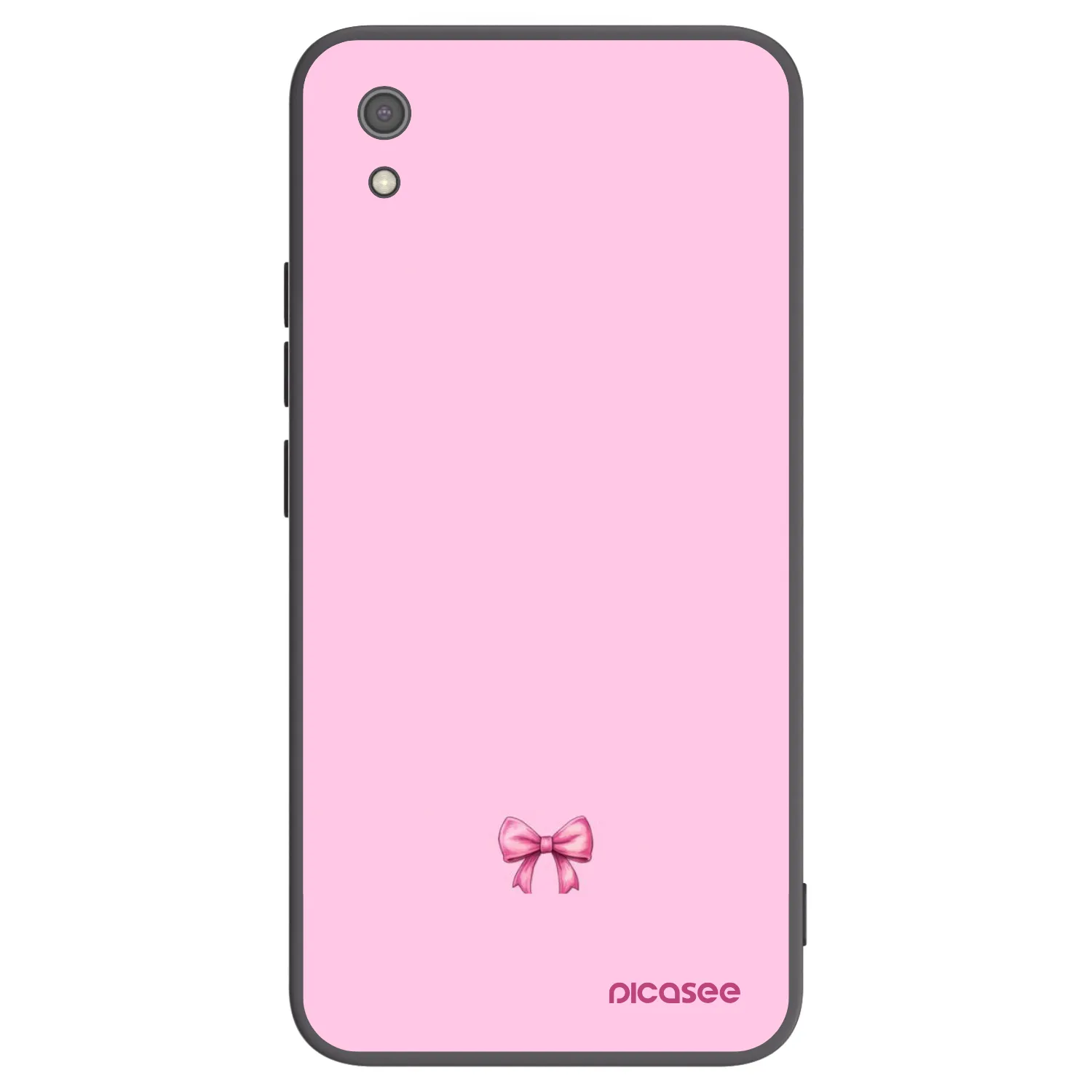 Picasee silikonowe czarne etui na Xiaomi Redmi 7A - Blush bow