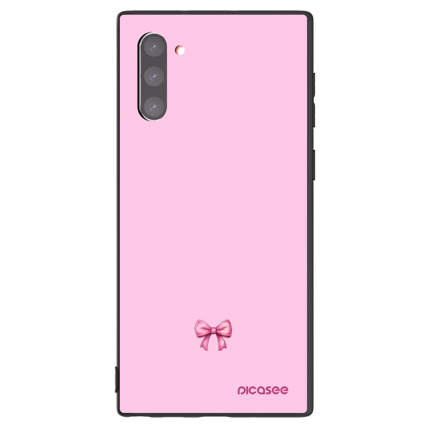 Picasee silikonowe czarne etui na Samsung Galaxy Note 10 N970F - Blush bow
