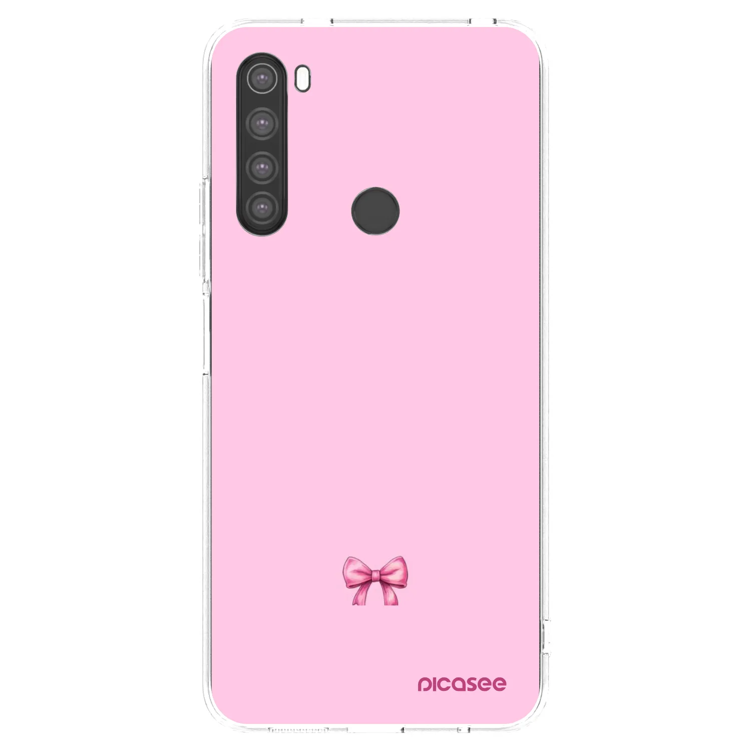 Picasee silikonowe przeźroczyste etui na Xiaomi Redmi Note 8 - Blush bow