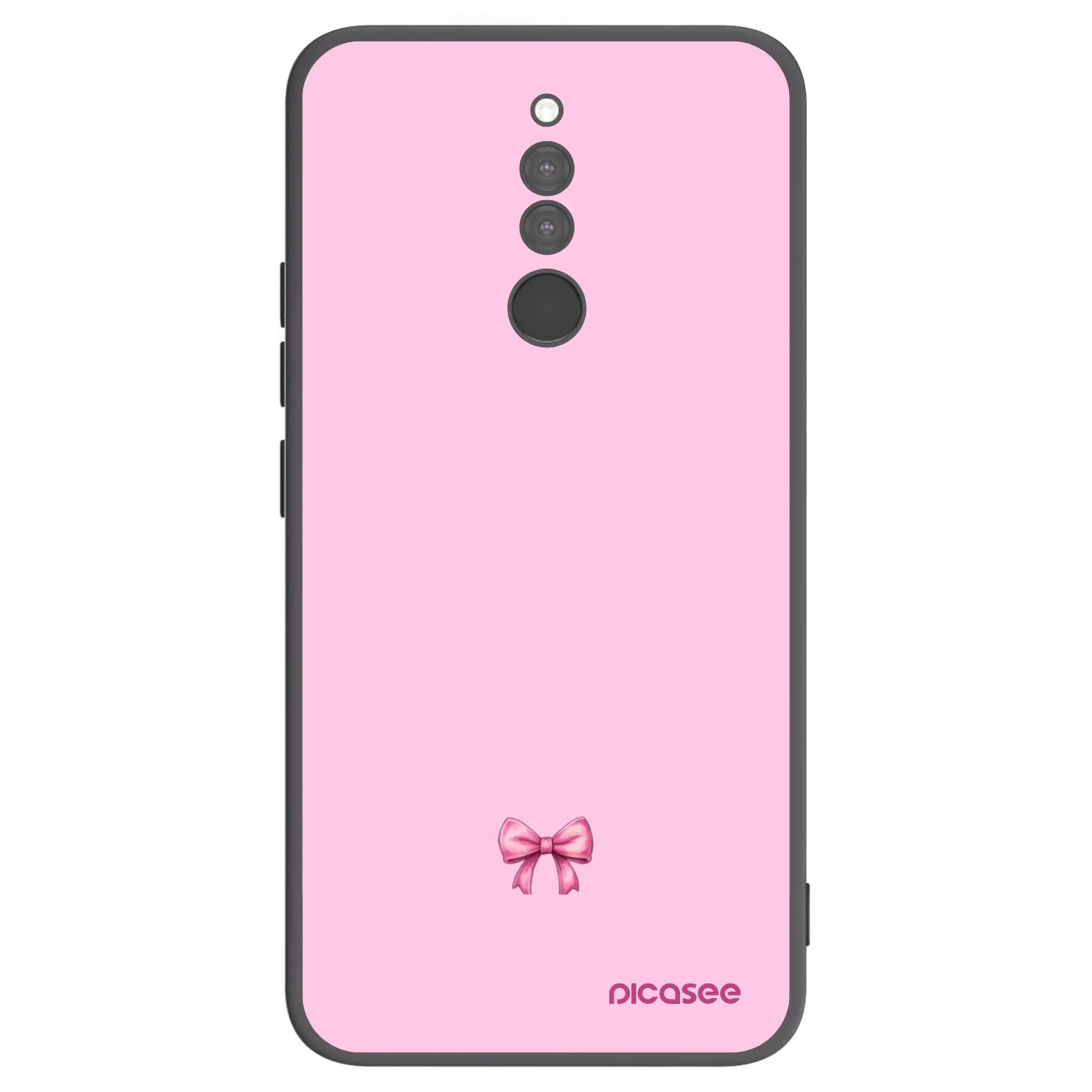 Picasee silikonowe czarne etui na Xiaomi Redmi 8 - Blush bow