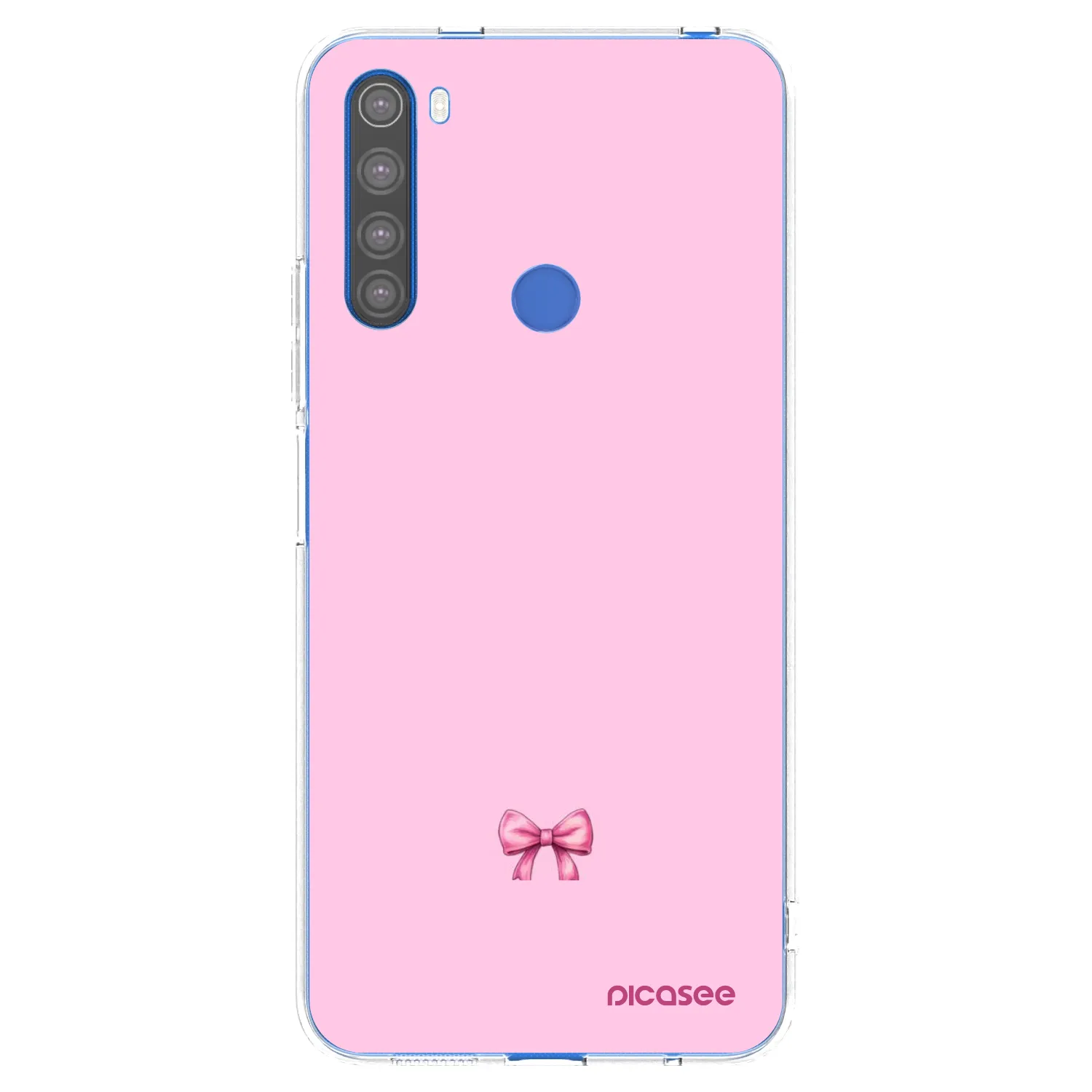 Picasee silikonowe przeźroczyste etui na Xiaomi Redmi Note 8T - Blush bow