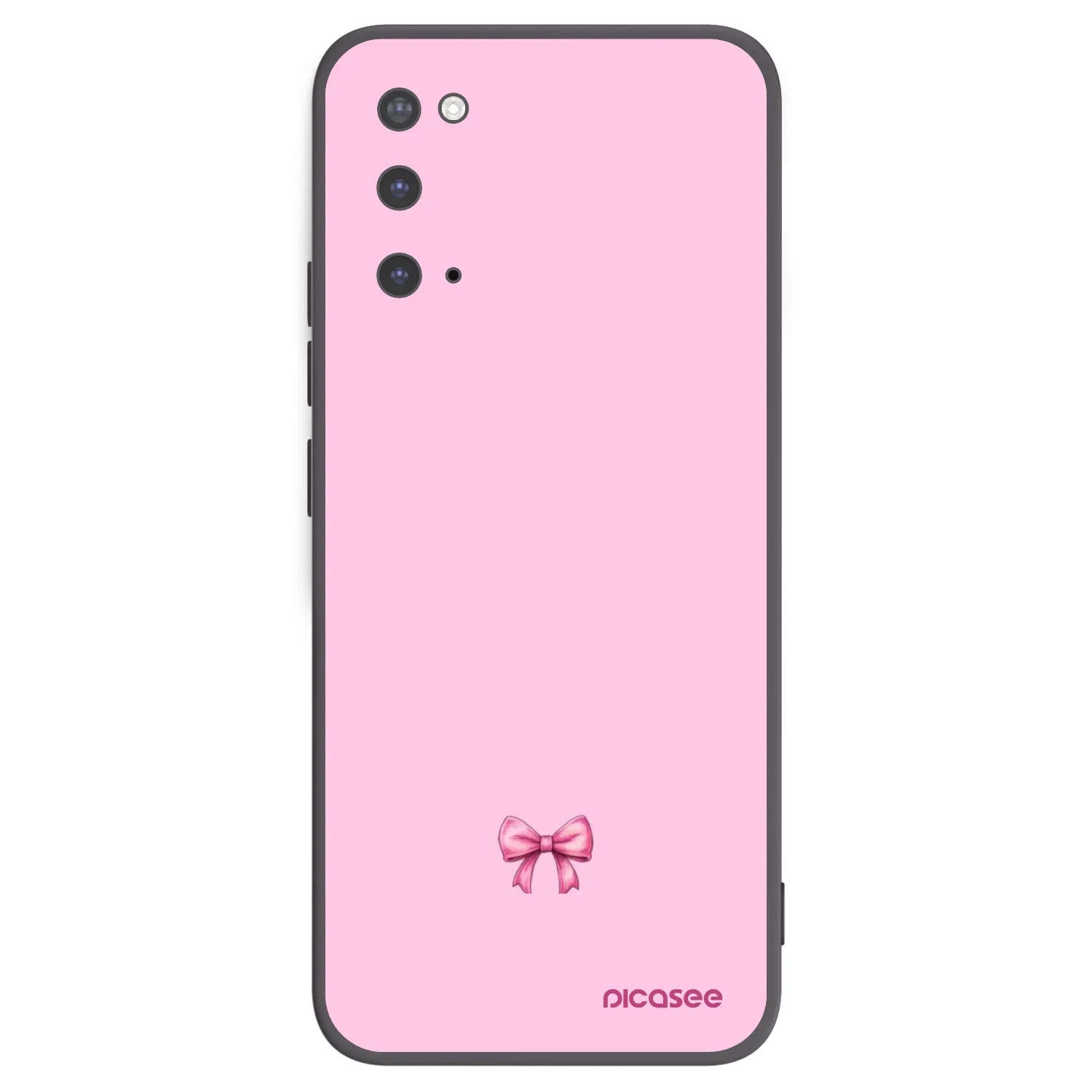 Picasee silikonowe czarne etui na Samsung Galaxy S20 G980F - Blush bow