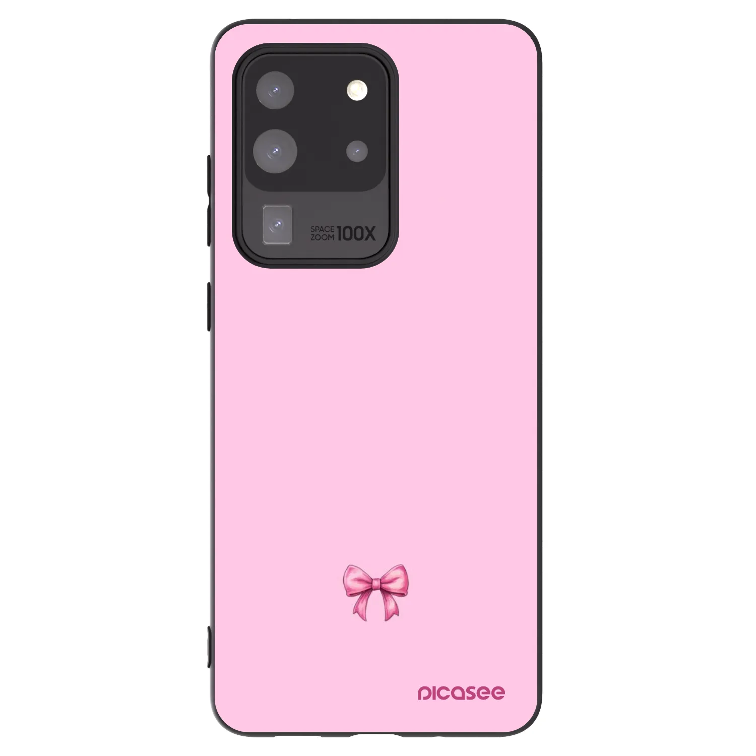 Picasee silikonowe czarne etui na Samsung Galaxy S20 Ultra 5G G988F - Blush bow