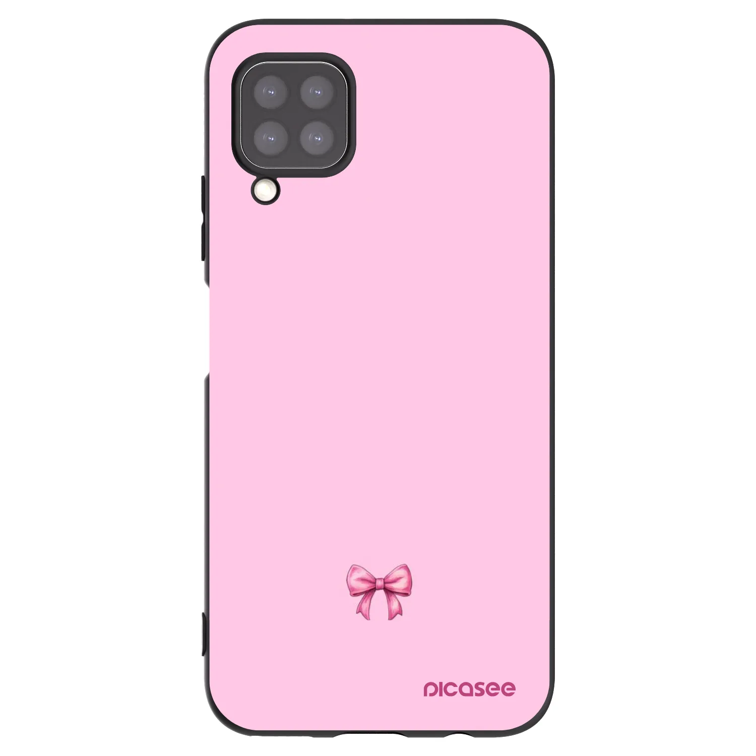 Picasee silikonowe czarne etui na Huawei P40 Lite - Blush bow