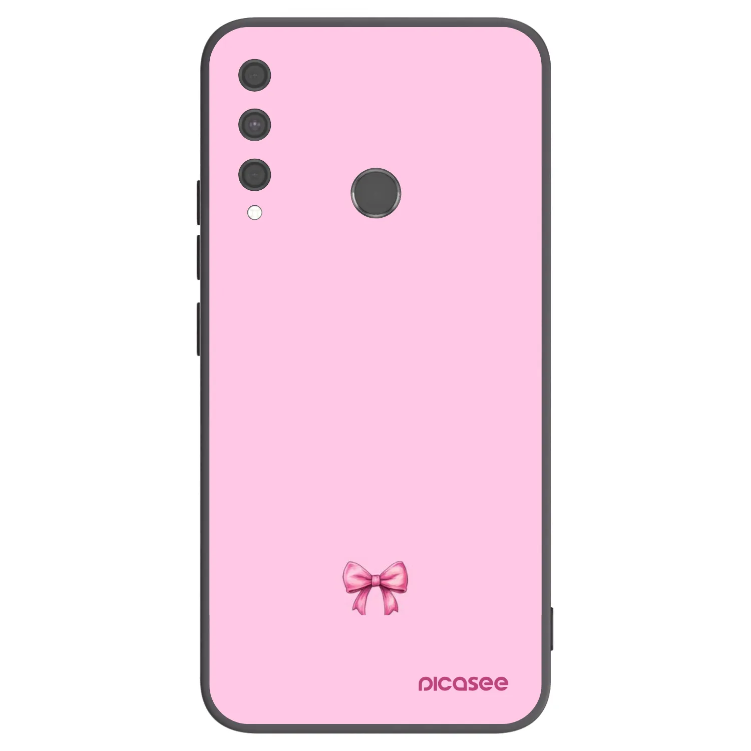 Picasee silikonowe czarne etui na Huawei P40 Lite E - Blush bow