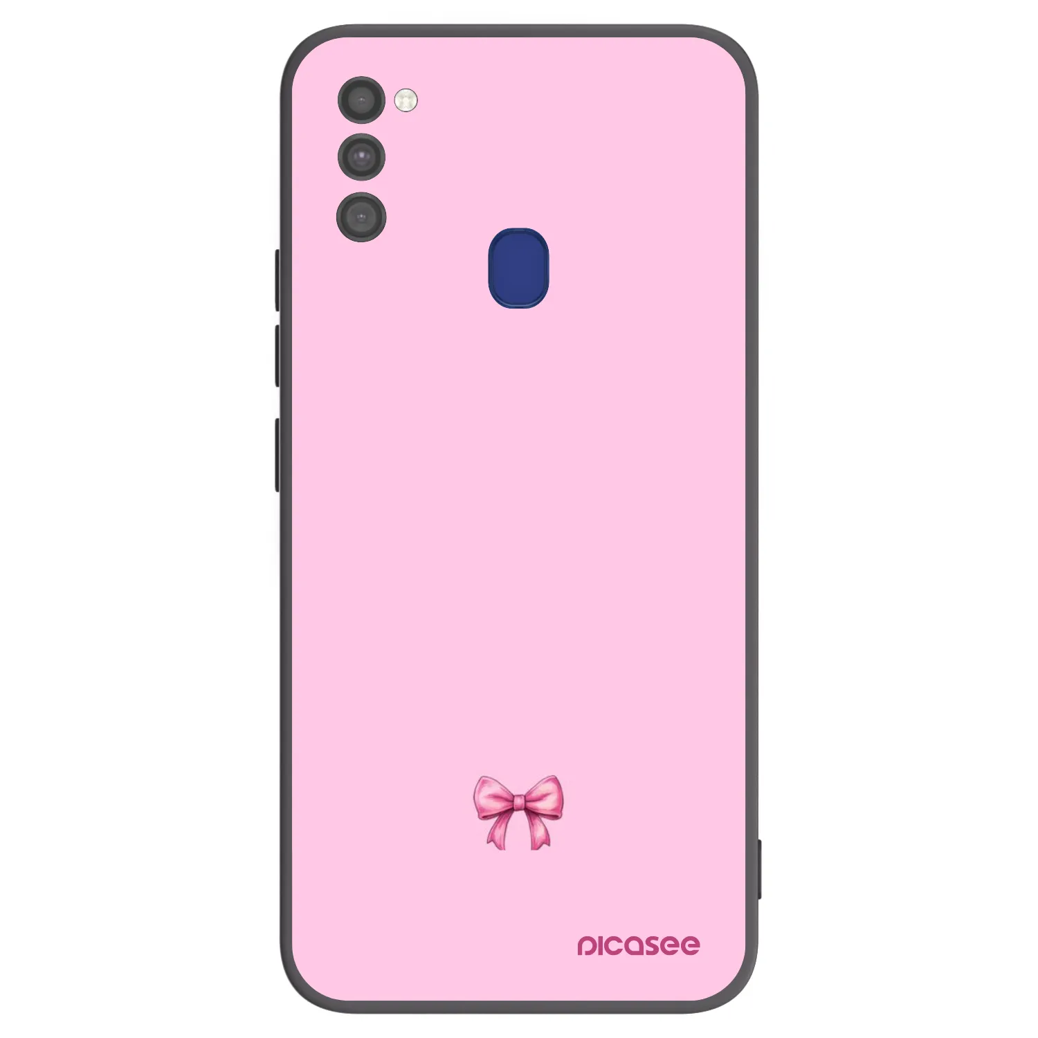 Picasee silikonowe czarne etui na Samsung Galaxy M21 M215F - Blush bow