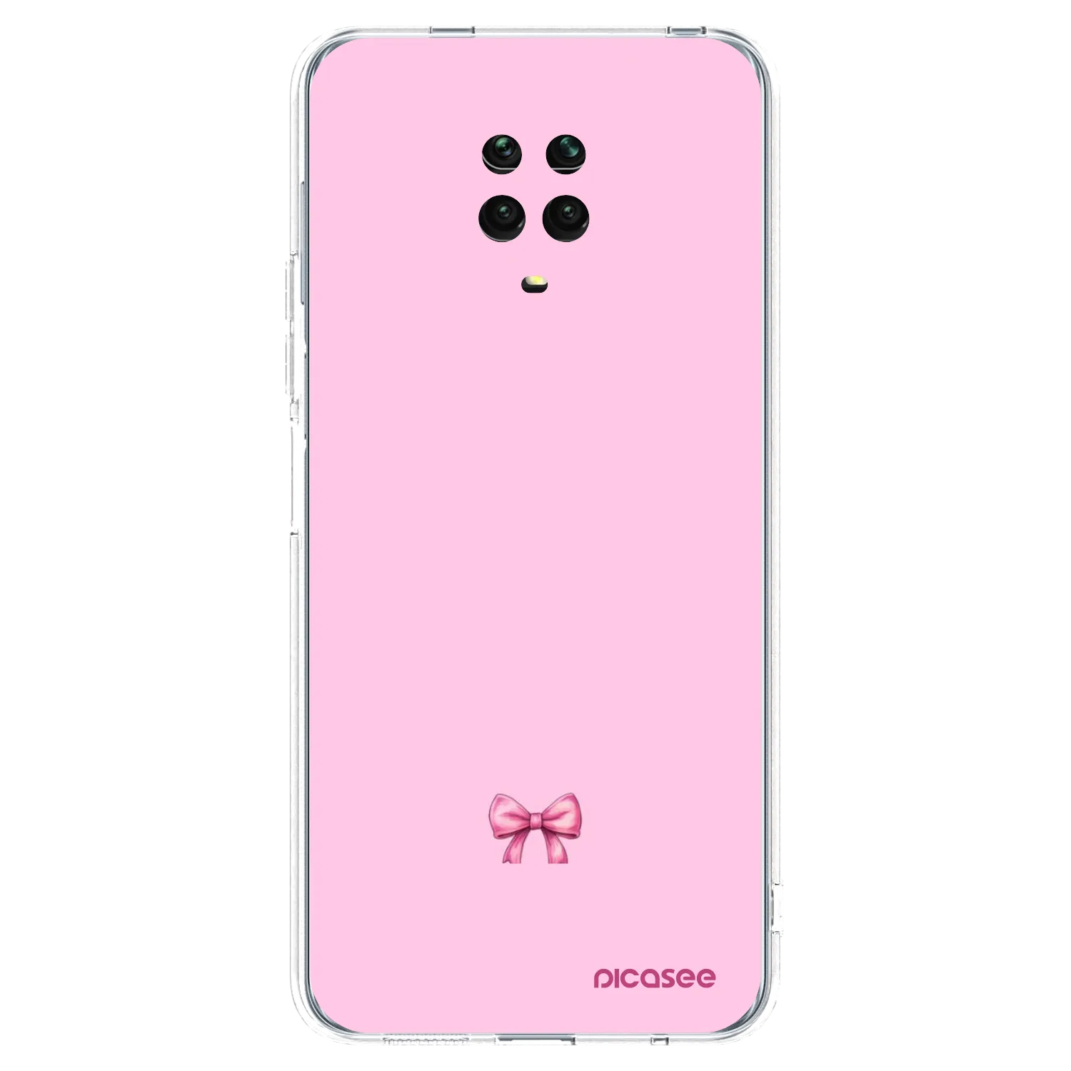 Picasee silikonowe przeźroczyste etui na Xiaomi Redmi Note 9S - Blush bow