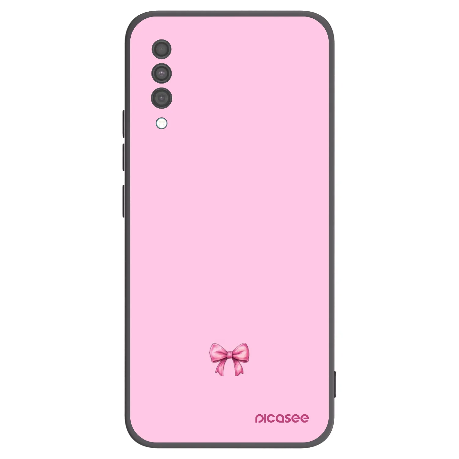 Picasee silikonowe czarne etui na Samsung Galaxy A30s A307F - Blush bow