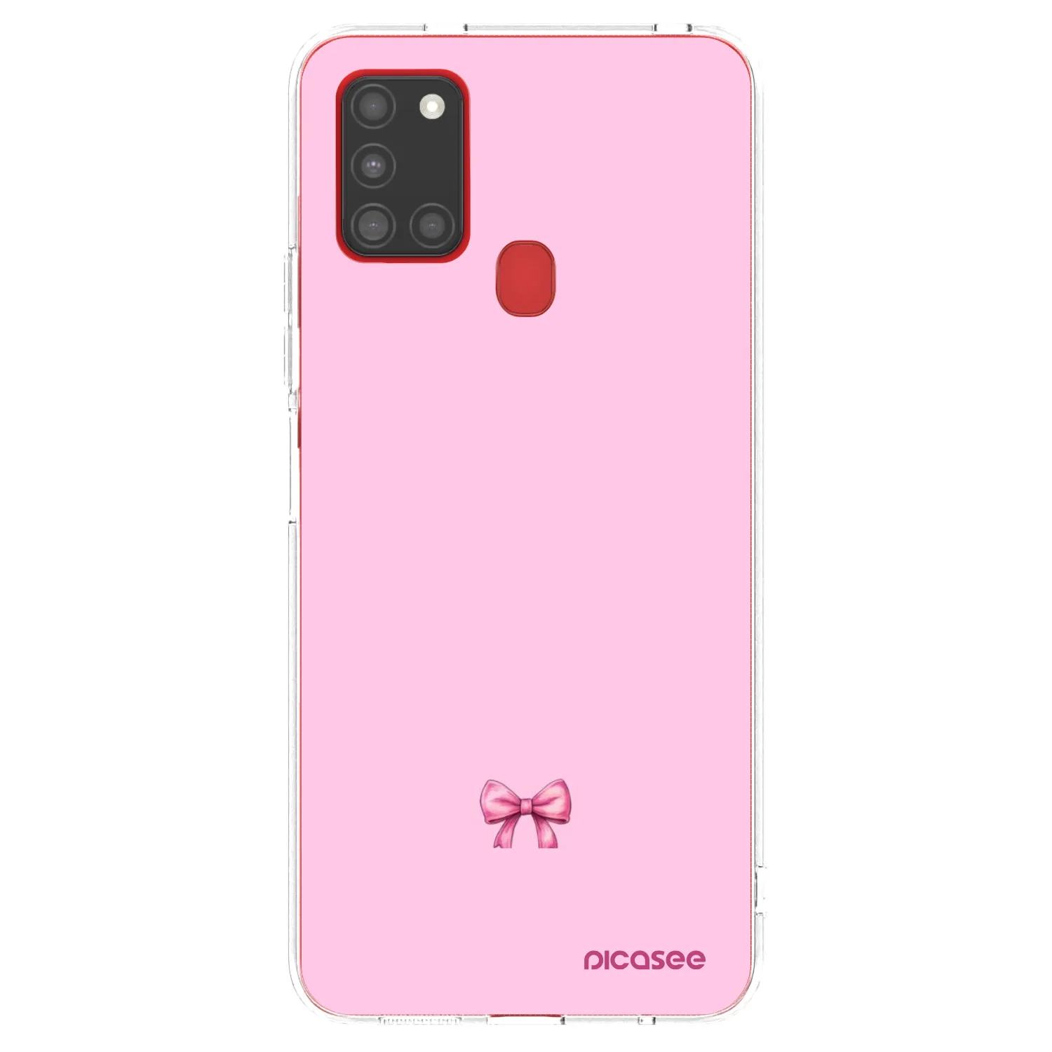 Picasee silikonowe przeźroczyste etui na Samsung Galaxy A21s - Blush bow