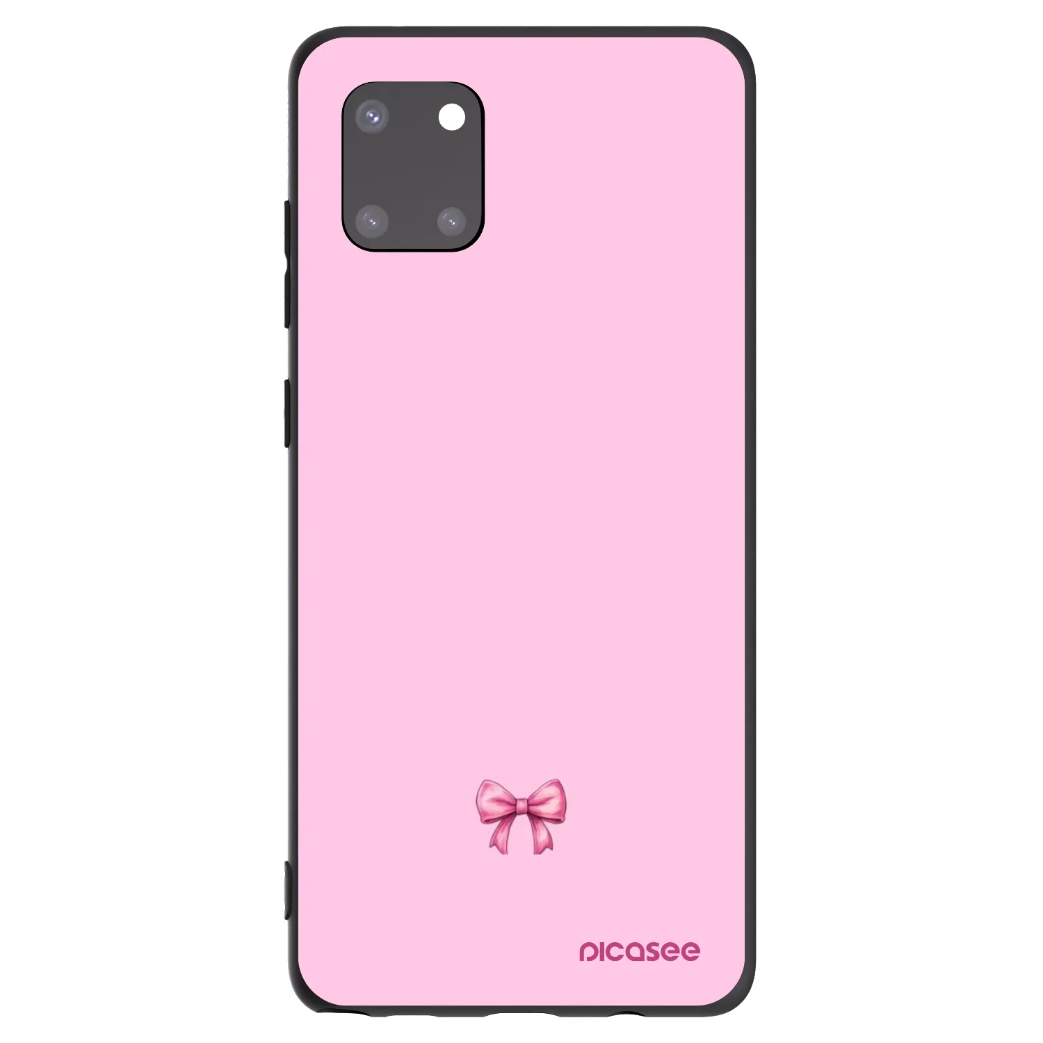 Picasee silikonowe czarne etui na Samsung Galaxy Note 10 Lite N770F - Blush bow