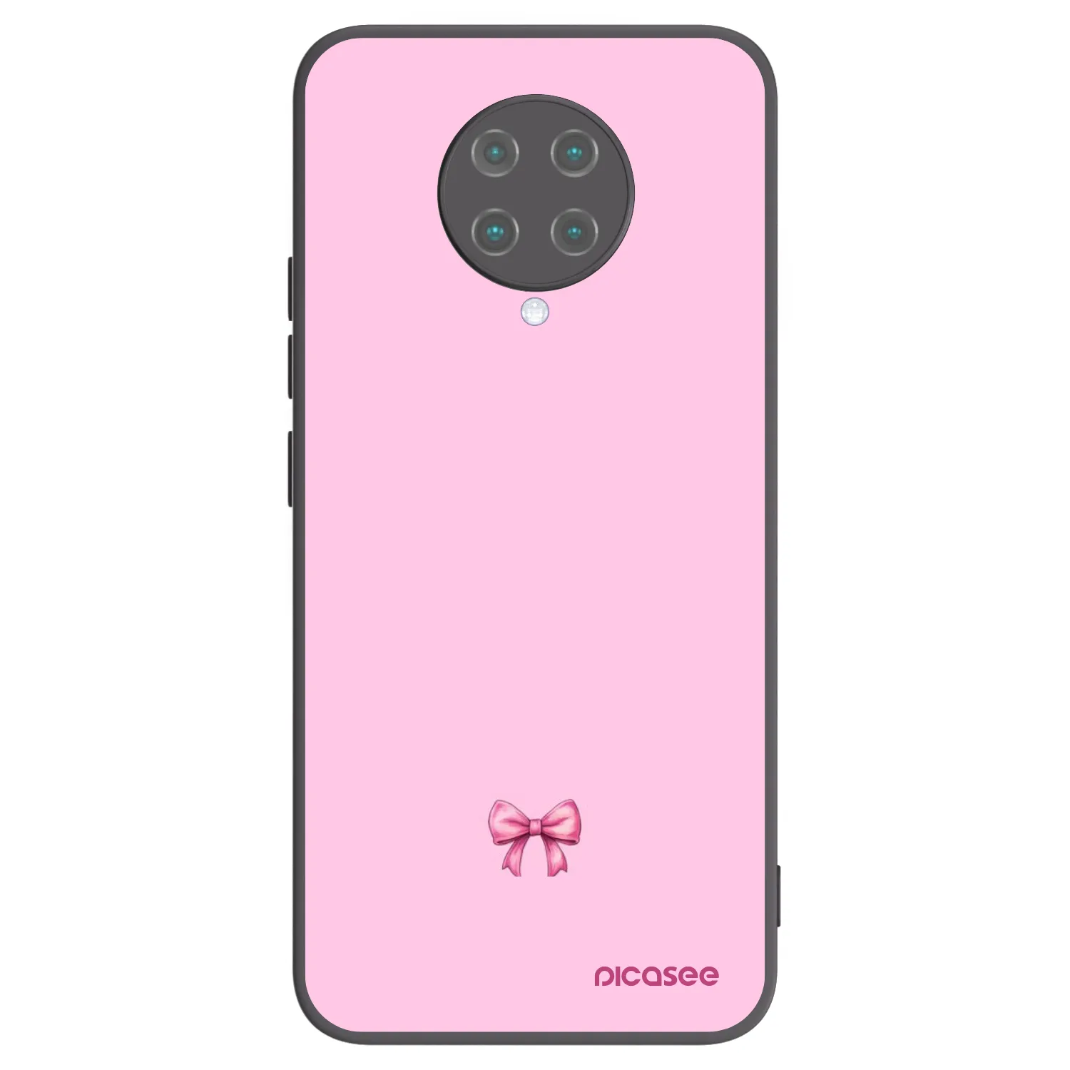 Picasee silikonowe czarne etui na Xiaomi Poco F2 Pro - Blush bow