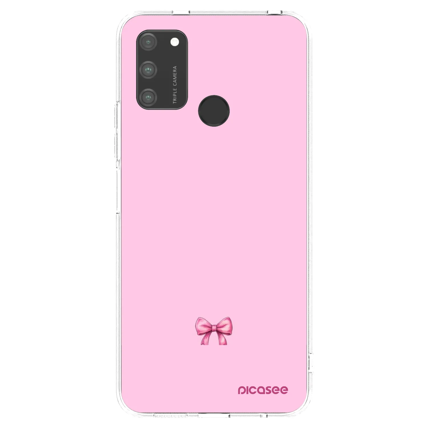 Picasee silikonowe przeźroczyste etui na Honor 9A - Blush bow