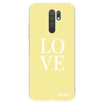 Picasee silikonowe przeźroczyste etui na Xiaomi Redmi 9 - Love