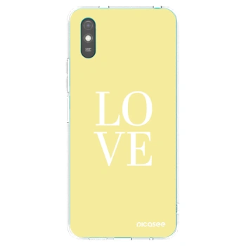 Picasee silikonowe przeźroczyste etui na Xiaomi Redmi 9A - Love
