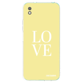 Picasee silikonowe czarne etui na Xiaomi Redmi 9A - Love