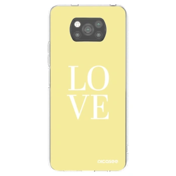 Picasee silikonowe czarne etui na Xiaomi Poco X3 - Love