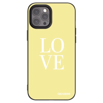 Picasee silikonowe czarne etui na Apple iPhone 12 Pro Max - Love