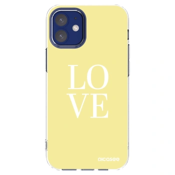 Picasee silikonowe przeźroczyste etui na Apple iPhone 12 mini - Love