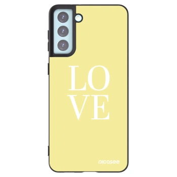 Picasee silikonowe czarne etui na Samsung Galaxy S21+ 5G G996F - Love