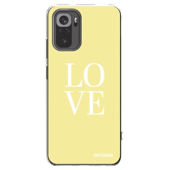 Picasee silikonowe przeźroczyste etui na Xiaomi Redmi Note 10 - Love
