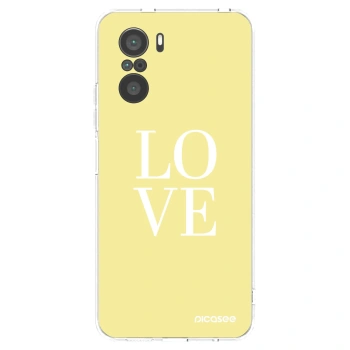 Picasee silikonowe przeźroczyste etui na Xiaomi Poco F3 - Love
