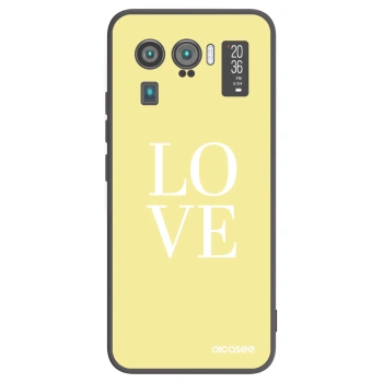 Picasee silikonowe czarne etui na Xiaomi Mi 11 Ultra - Love