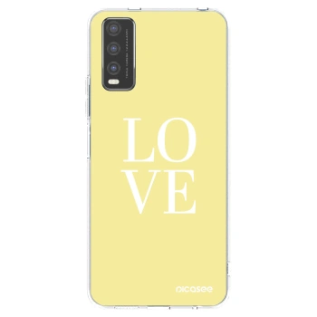 Picasee silikonowe przeźroczyste etui na Vivo Y20s - Love