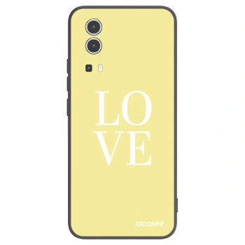 Picasee silikonowe czarne etui na Vivo Y72 5G - Love