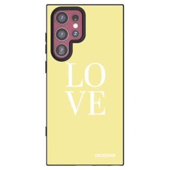 Picasee silikonowe czarne etui na Samsung Galaxy S22 Ultra 5G - Love
