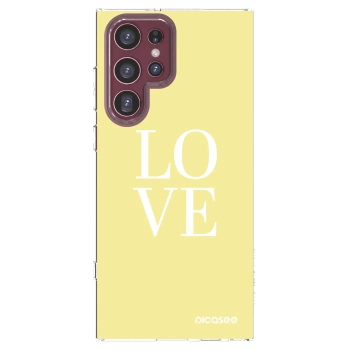 Picasee silikonowe przeźroczyste etui na Samsung Galaxy S22 Ultra 5G - Love