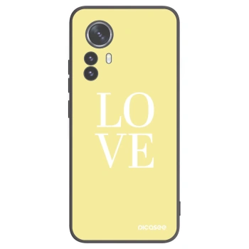 Picasee silikonowe czarne etui na Xiaomi 12 Pro - Love