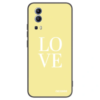 Picasee silikonowe czarne etui na Vivo Y52 5G - Love