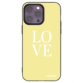 Picasee silikonowe czarne etui na Apple iPhone 14 Pro Max - Love
