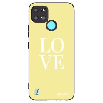 Picasee silikonowe czarne etui na Realme C21Y - Love