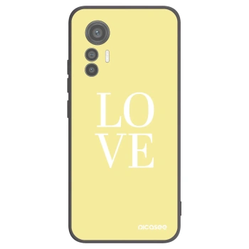 Picasee silikonowe czarne etui na Xiaomi 12 Lite - Love