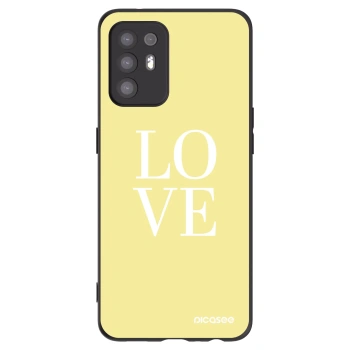Picasee silikonowe czarne etui na OPPO A94 5G - Love