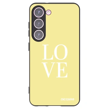 Picasee silikonowe czarne etui na Samsung Galaxy S23 5G - Love