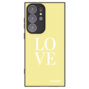Picasee silikonowe czarne etui na Samsung Galaxy S23 Ultra 5G - Love