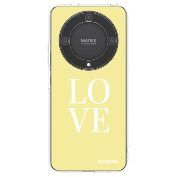 Picasee silikonowe przeźroczyste etui na Honor Magic5 Lite 5G - Love