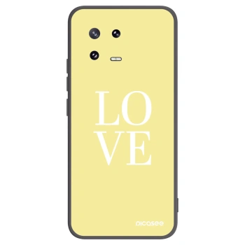 Picasee silikonowe czarne etui na Xiaomi 13 Pro - Love