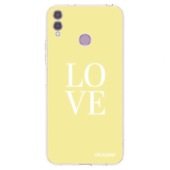 Picasee silikonowe przeźroczyste etui na Honor 8X - Love