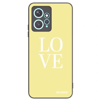 Picasee silikonowe czarne etui na Xiaomi Redmi Note 12 4G - Love